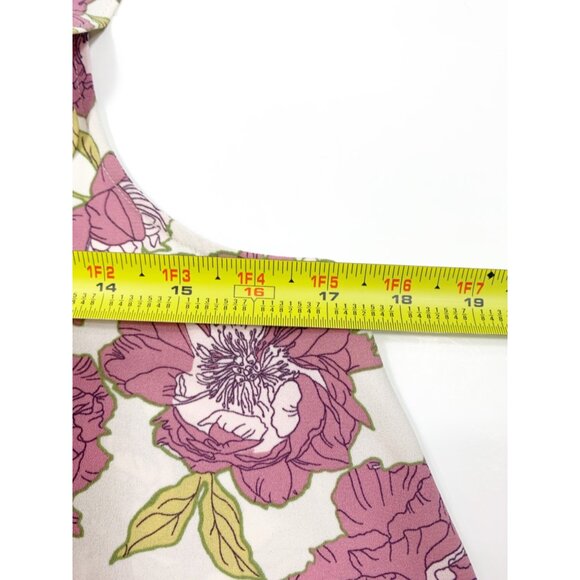 Leith Floral Sleeveless Top Ruffles Racerback Fairy Prairie Cottage Size Small - Picture 9 of 12